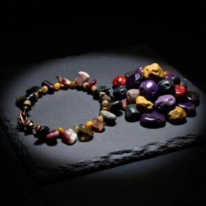 Semi-Precious Stone Beads: Rhodochrosite Ametrine Agate +++ | Mostly Dark Colors